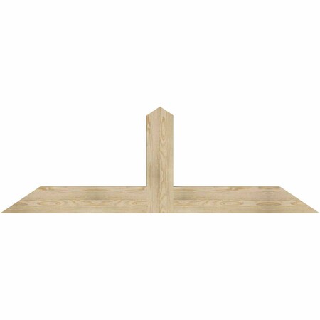 Ekena Millwork Portland Rough Sawn Timber Gable Bracket, Douglas Fir, 72"W x 24"H x 4"D x 6"F, 8/12 Pitch GBW072X24X0406POR00RDF